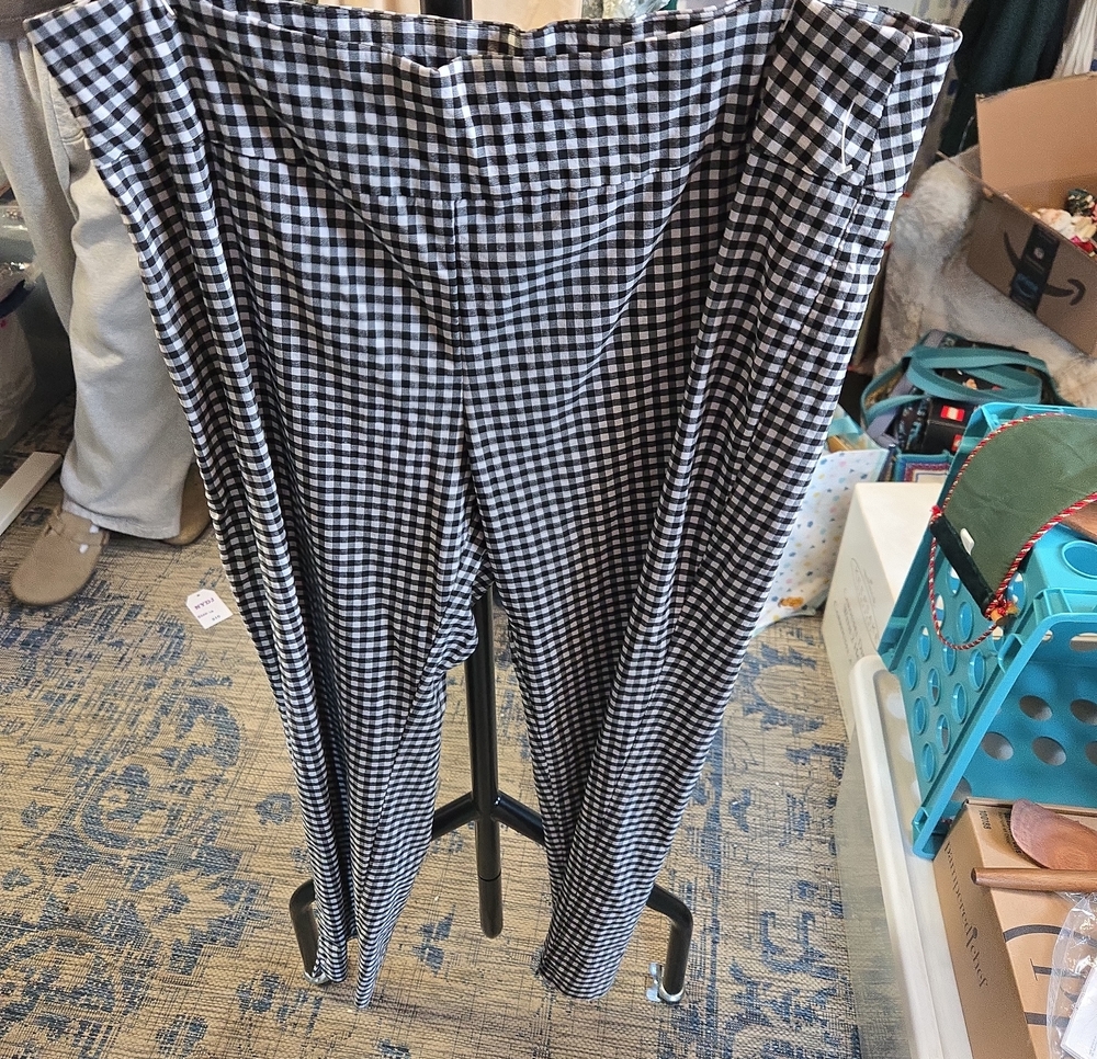Zac & Rachel Black and White Gingham Pencil Skirt